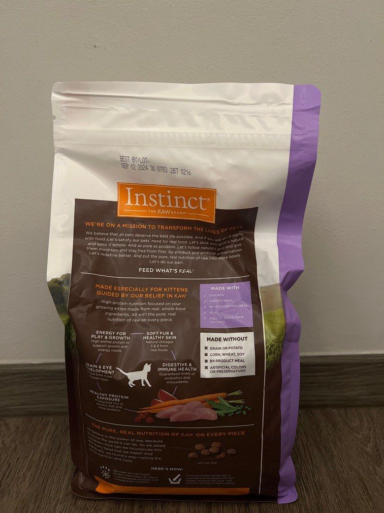 Instinct original kitten kibble, Pet Supplies, Pet Food on Carousell