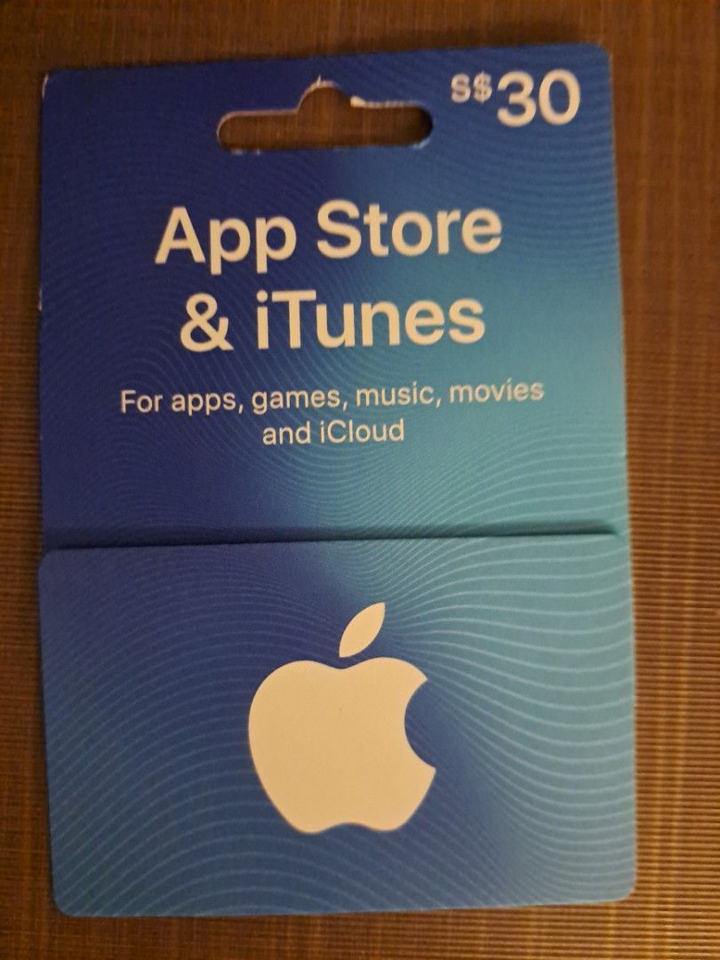 iTunes Gift Card 30 dollars, Tickets &amp; Vouchers, Store Credits on Carousell