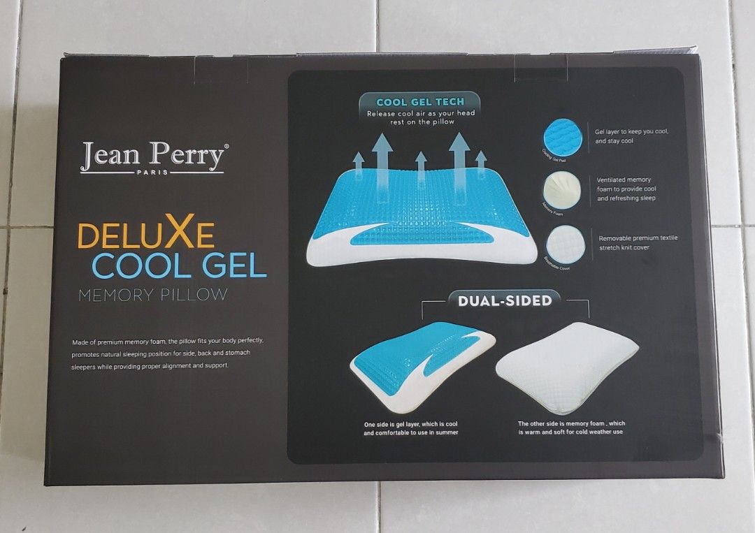 Jean perry deluxe cool gel memory pillow