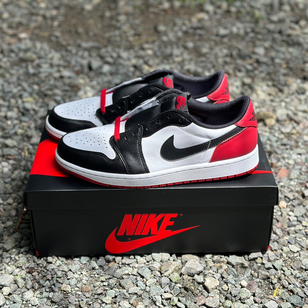 Jordan 1 Low OG Black Toe Men s Fashion Footwear Sneakers on