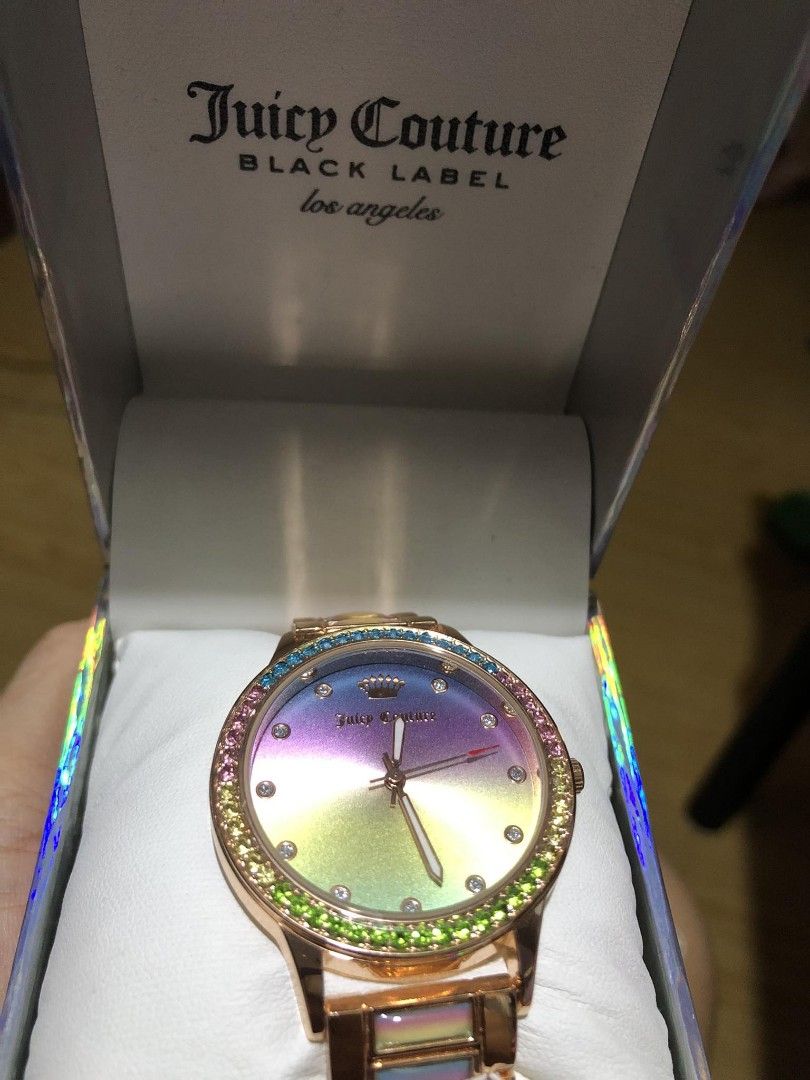 Juicy Couture Black Plastic Dress Watch