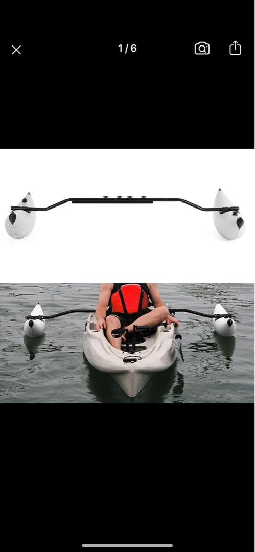 Kayak PVC Inflatable Outrigger Float with Sidekick Arms Rod Kayak Boat  Fishing Standing Float Stabilizer System, Sports Equipment, Fishing on  Carousell