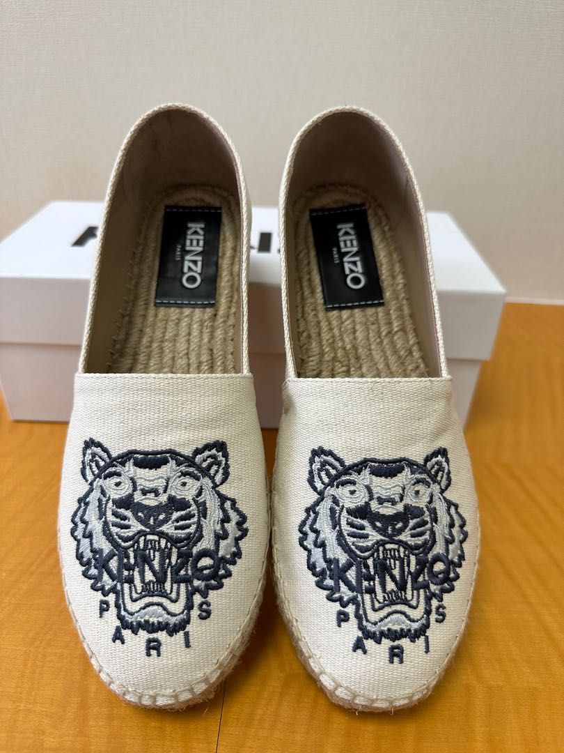 Kenzo Espadrilles Tiger, 女裝, 鞋, 平底鞋- Carousell