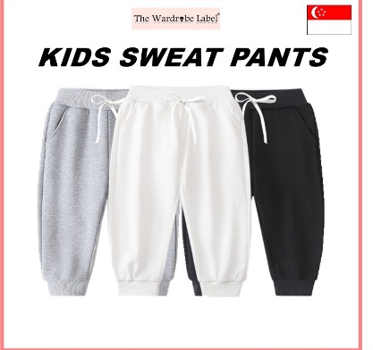 Kids Casual Sweatpants Long Pants Plain Color Fashion Shorts Sports Pants Girl Boy DL0936