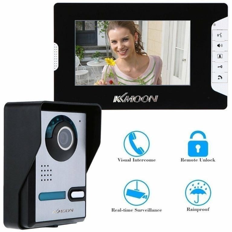 KKmoon 7" Video Doorbell Video Door Phone TFT LCD Touch Screen Unlock