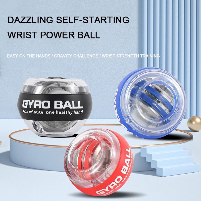 Force Power Gyro Ball LED Multi-Color Auto-Start Arm Exercise Ball Muscle  Train