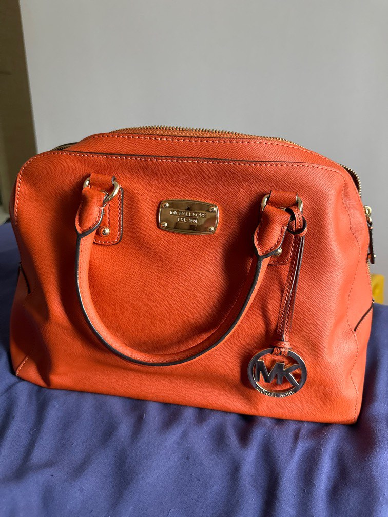 Used Michael Kors Handbag Leather Blk Od-1406 Michael Kors Bag | eBay
