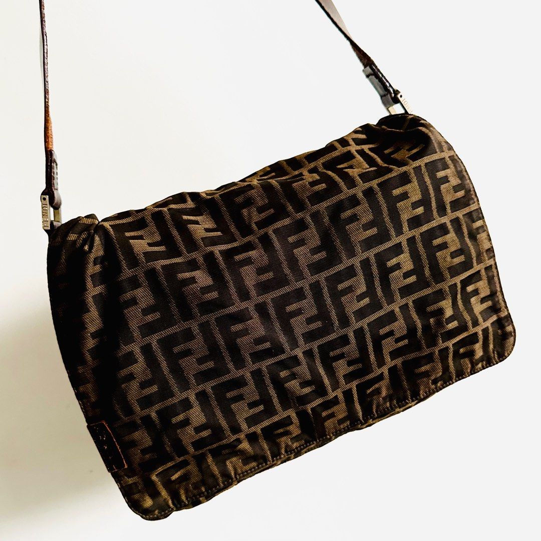 Authentic Fendi Pochette Monogram, Luxury, Bags & Wallets on Carousell