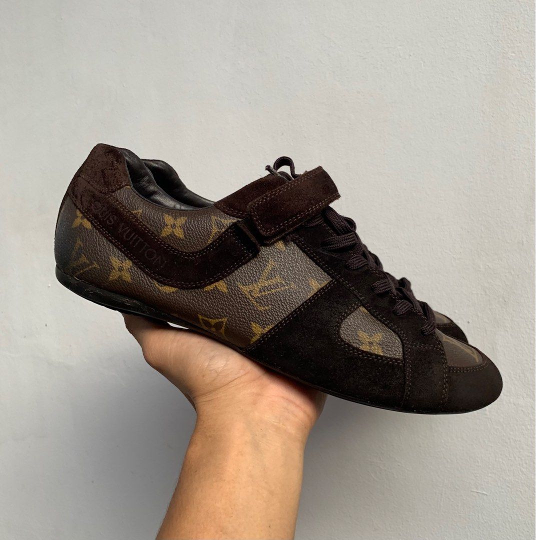 Louis Vuitton Monogram Suede Runners, Size is in