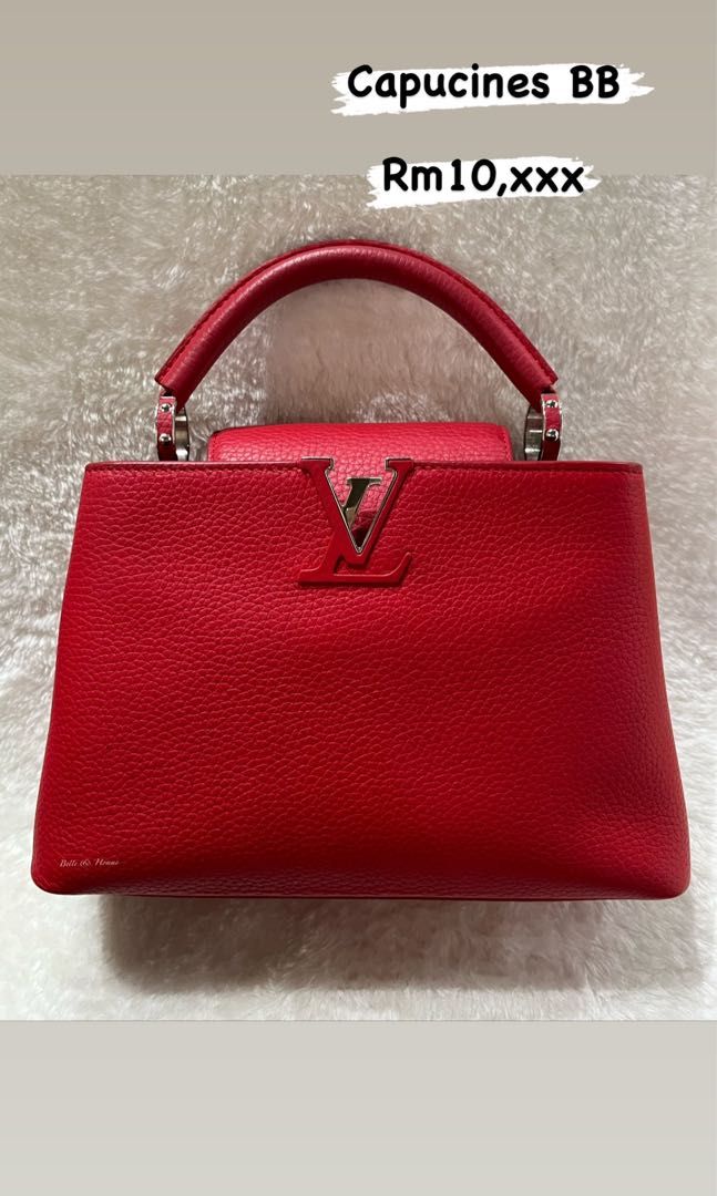 Louis Vuitton Red Taurillon Leather Capucines PM Bag Louis Vuitton