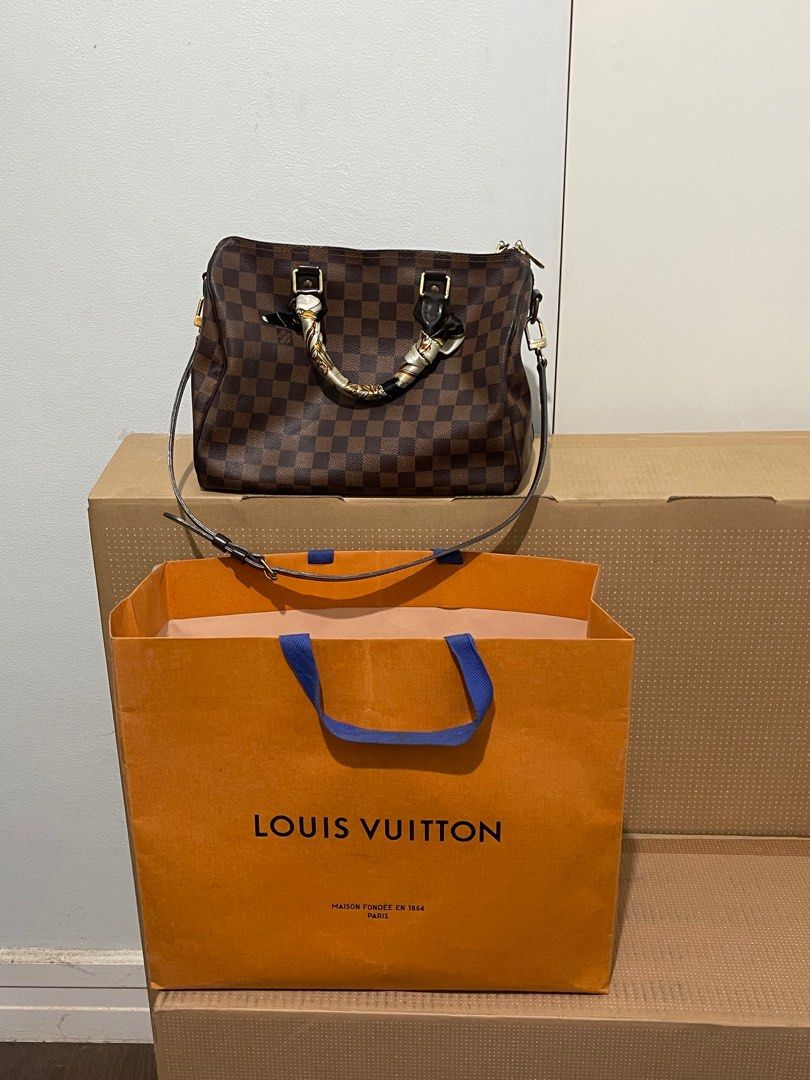 Louis Vuitton Pre-loved Damier Ebene Speedy Bandouliere 30