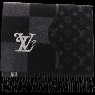 Louis Vuitton Noir Gris Ombre Reykjavik Cashmere Scarf