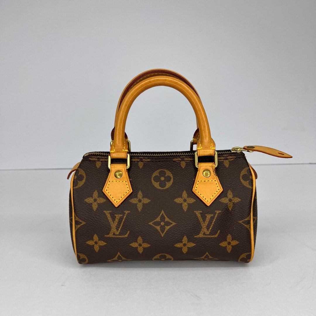 Louis Vuitton Pink Denim Nano Speedy, Luxury, Bags & Wallets on Carousell