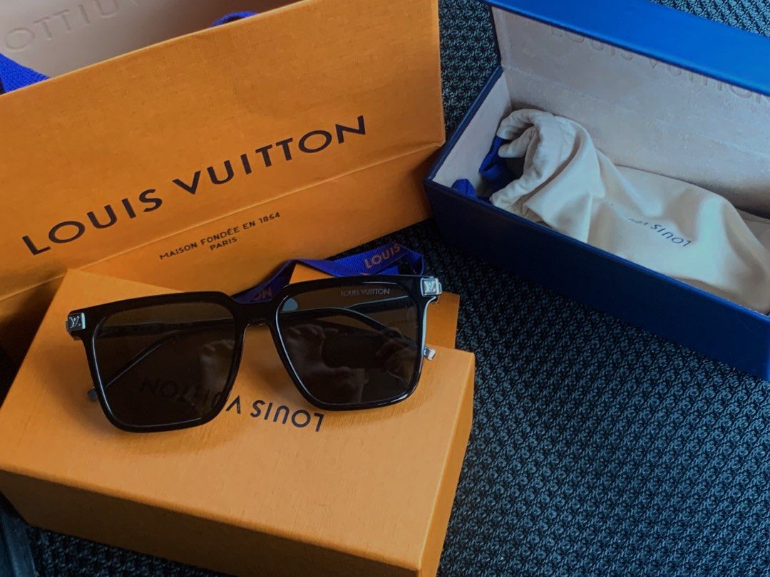 LOUIS VUITTON Metal Cyclone Sunglasses Z1701U Silver 1035662