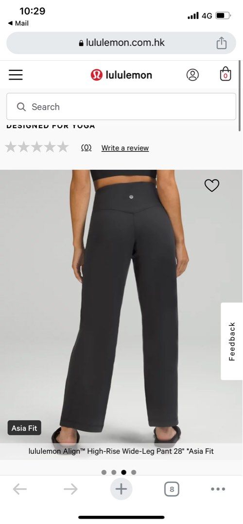 Lululemon Align™ High-Rise Wide-Leg Pant 28 Asia Fit sizeXS, Women's  Fashion, Activewear on Carousell