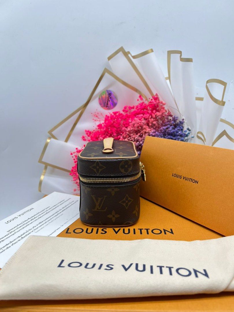 Authentic LOUIS VUITTON Monogram Nano Nice Cosmetic Vanity Toiletry Bag