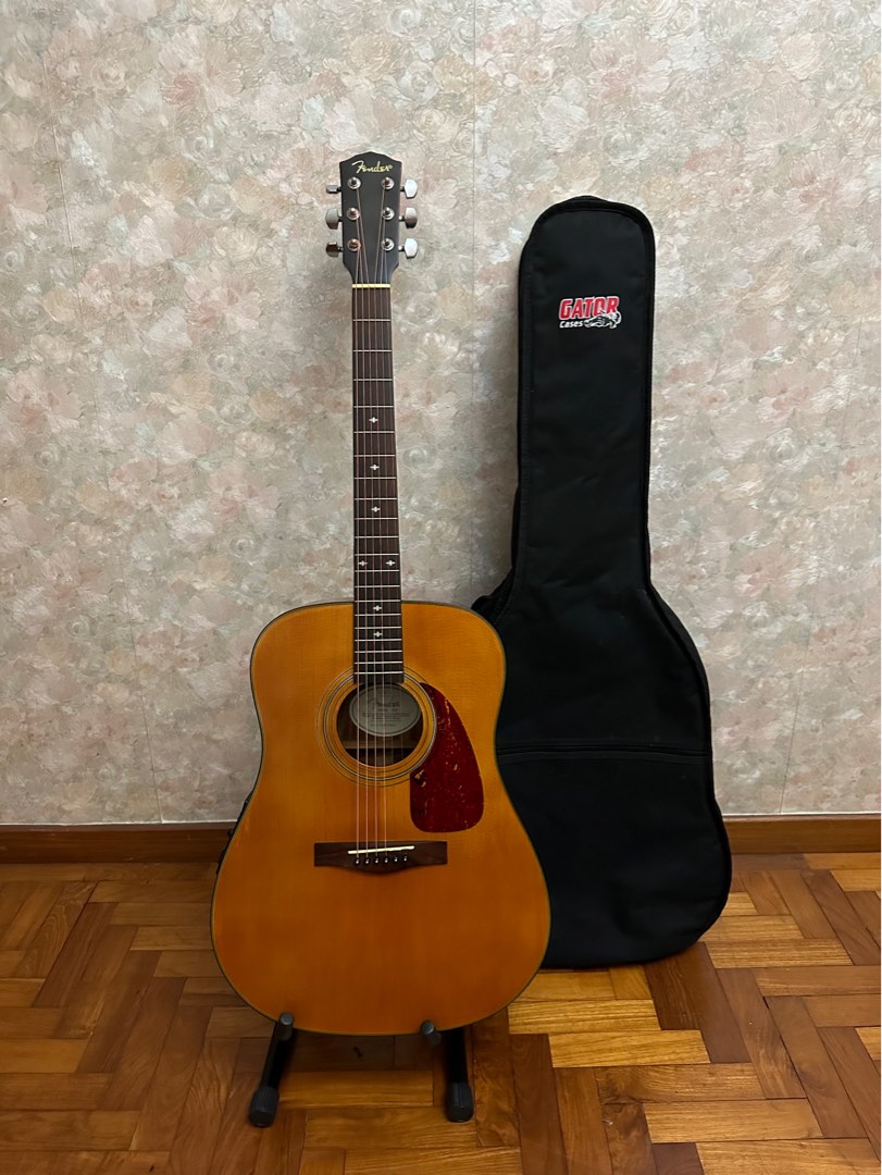 Made in KOREA Fender Acoustic Guitar with built in preamp, Hobbies
