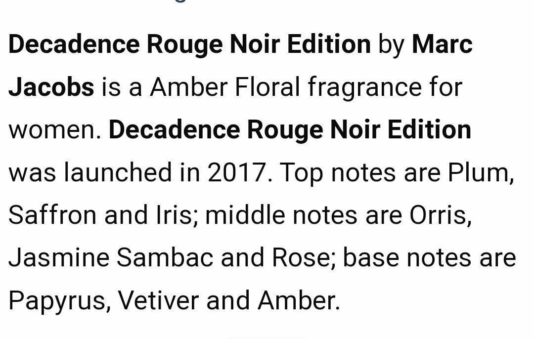 marc jacobs noir perfume