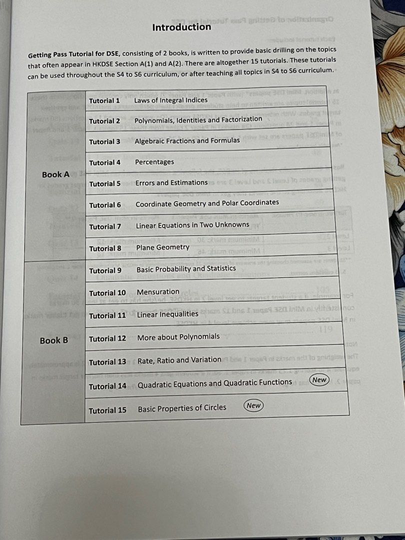Maths Getting Pass Tutorial for DSE Book A&B, 興趣及遊戲, 書本 & 文具, 教科書 ...