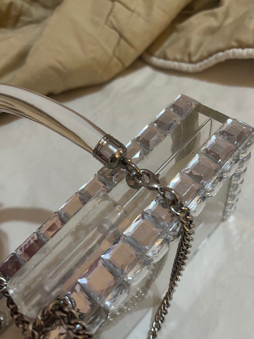 Transparent clutch zara on sale
