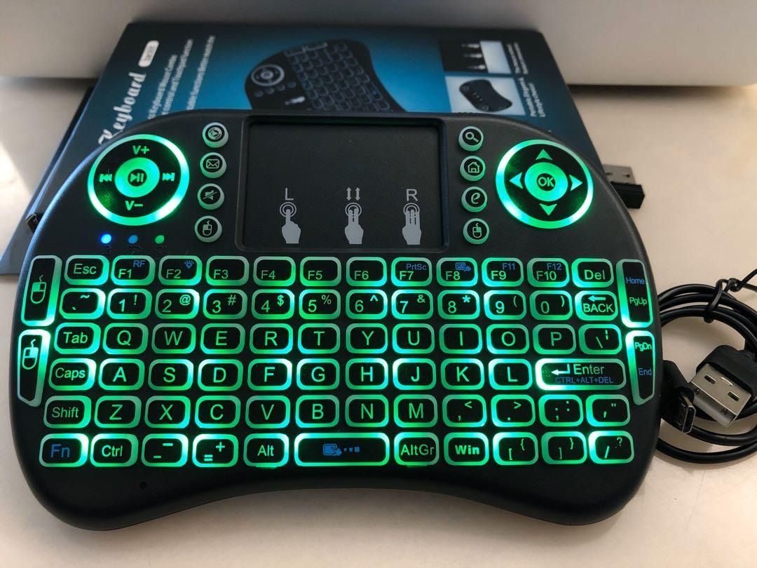 Teclado Inalámbrico RGB Touchpad Keyboard Para Smart TV