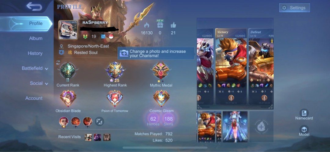 How to customize your profile page in Mobile Legends