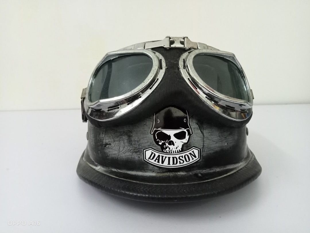Motorcycle Harley Davidson Retro Jerman Style Custom Helmet Free