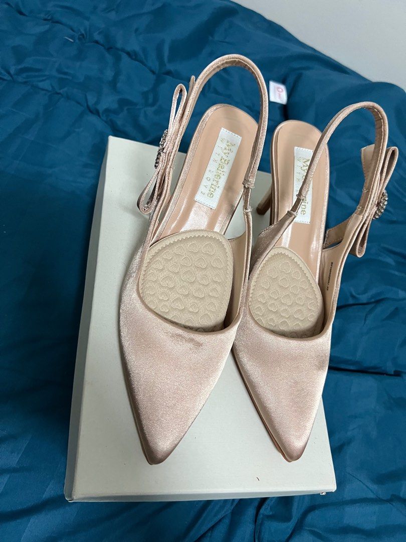 Mu Ballerine Nude, Women's Fashion, Footwear, Heels on Carousell