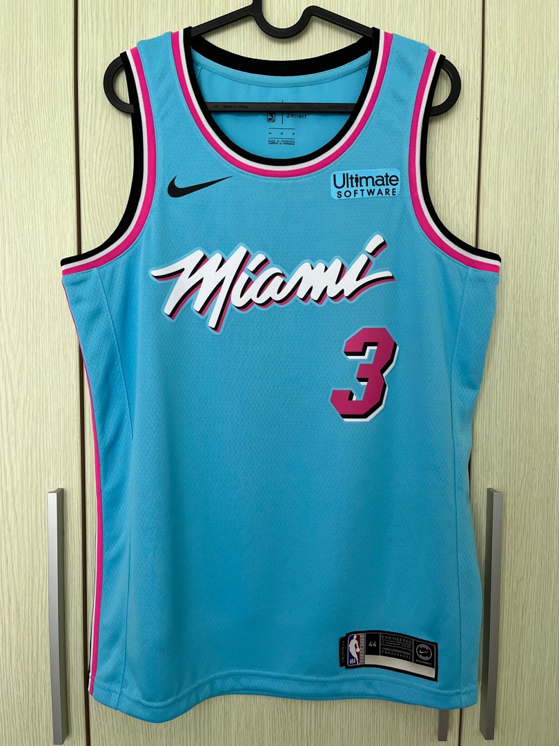 100% Authentic Dwyane Wade Nike Miami Heat ViceWave Jersey Size 40/S Mens