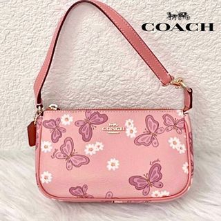 Coach Outlet Rowan Satchel With Lovely Butterfly Print in Pink