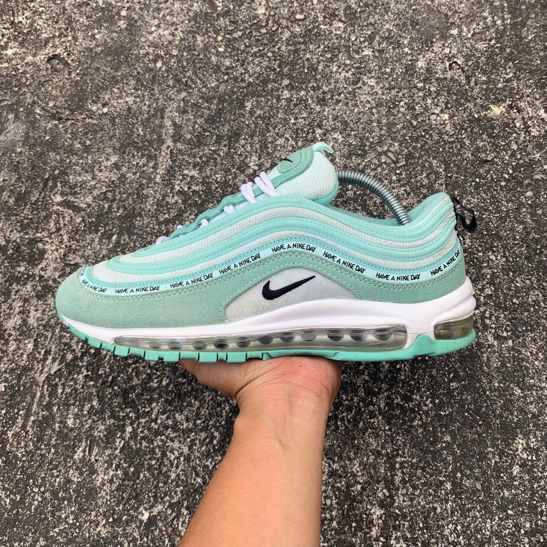 NIKE AIR MAX 97 Have a Nike Day Tropical Twist Teal, Fesyen Pria, Sepatu ,  Sneakers di Carousell