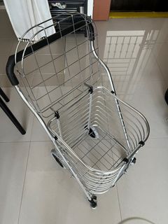 NTUC Stainless Steel Shopping Trolley