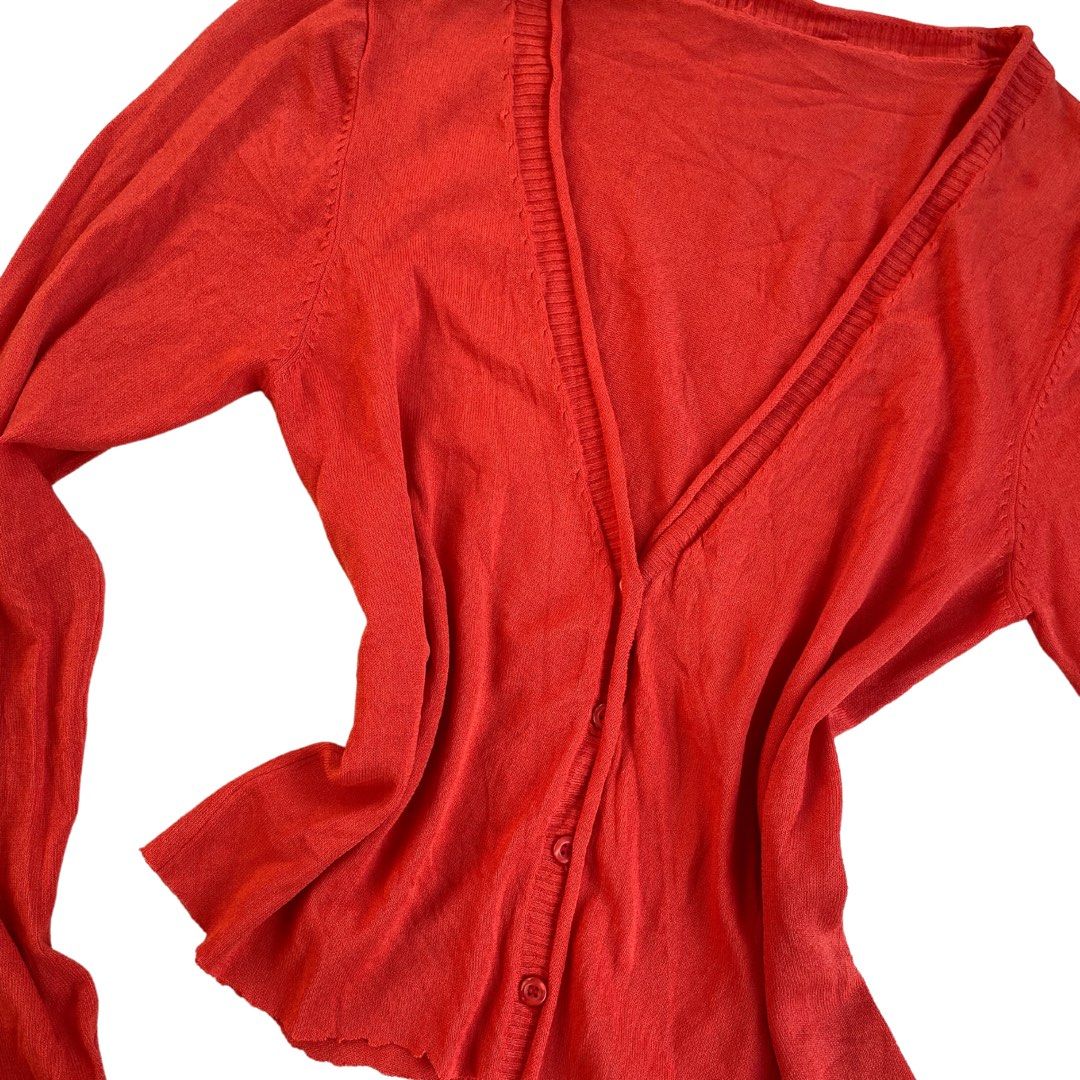 Orange Cardigan preloved (V2k / cottage core / fairy core / dainty