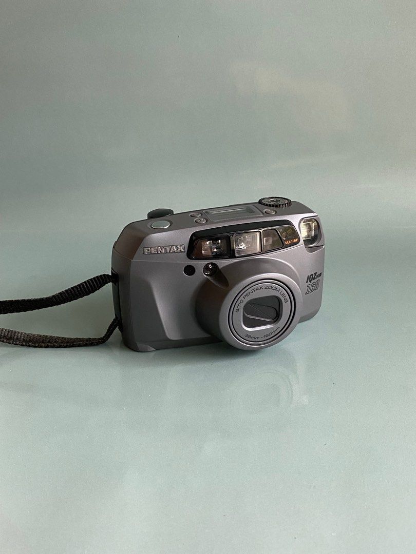 PENTAX IQZOOM 160 SMC鍍膜旗艦底片機 灰色 日本製手感扎實 水源希子愛機, 相機攝影, 相機在旋轉拍賣
