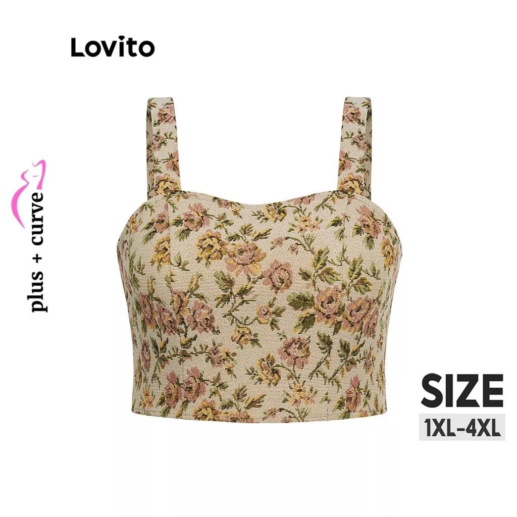 LOVITO flower corset top XS size, Women's Fashion, Tops
