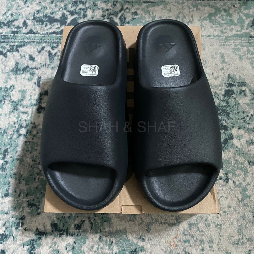 READY STOCK] Adidas Yeezy Slide Onyx Black (UK9), Men's Fashion