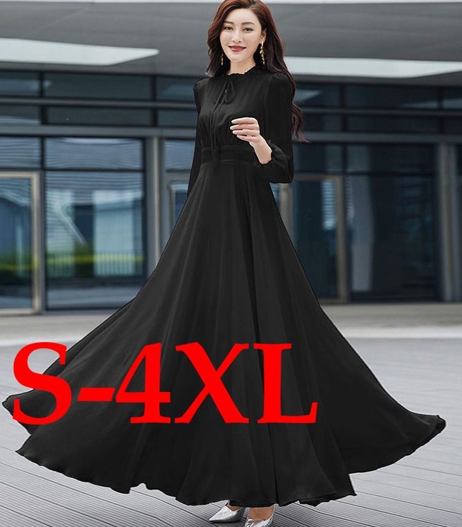 Plain maxi dress with sleeves best sale