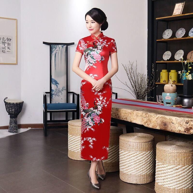 READY STOCK Women Plus Size Chinese New Year Floral Bird CNY