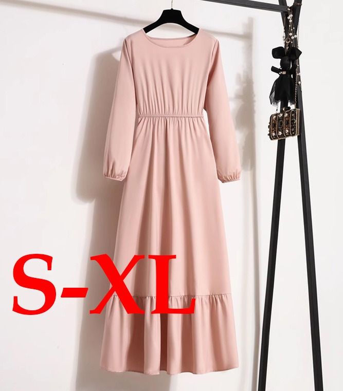 Plain color deals maxi dress