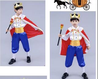 [READY STOCK] Kids Cosplay Pretend Play Halloween Dress up Performance Costume for Boys Royal Little Prince
