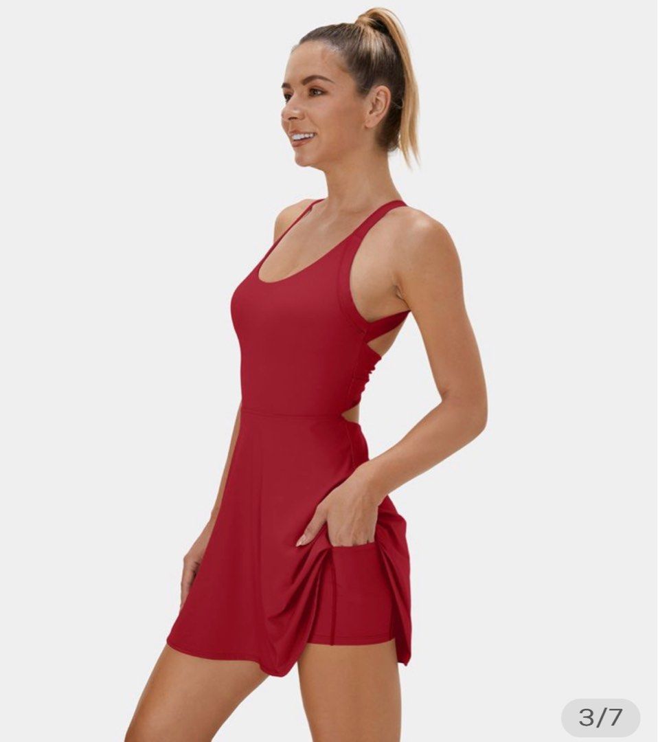 Red dress best sale shorts womens