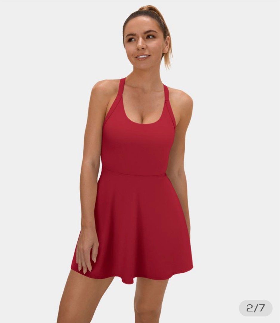 Red top dress shorts