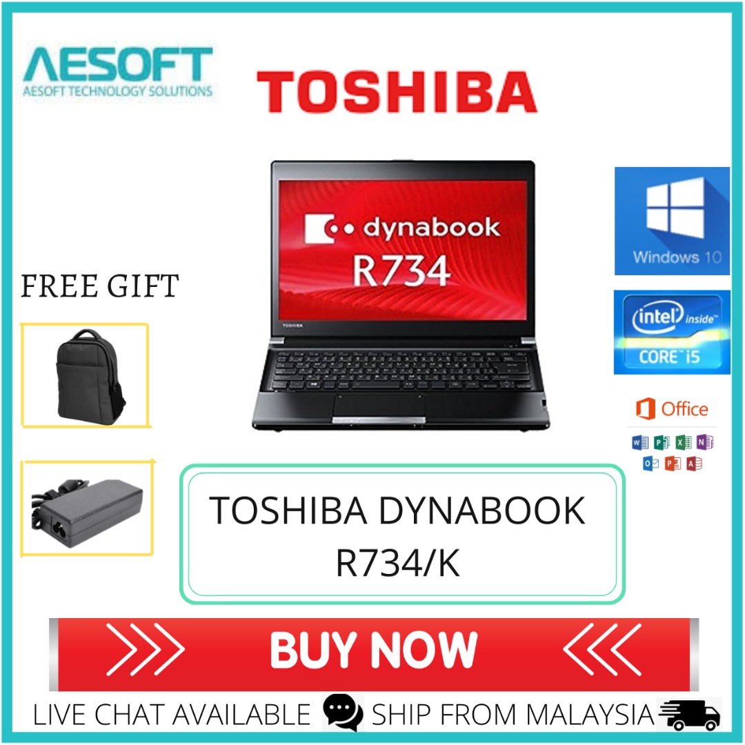 Secondhand TOSHIBA DYNABOOK R734/K I5-4TH / 13.3
