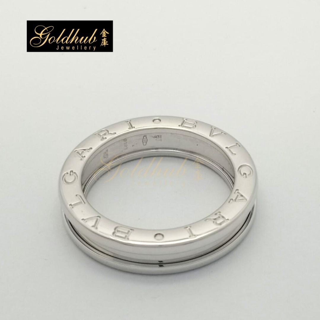 EU Size 57 Pre loved Bvlgari B.zero1 One Band Ring in 750 White