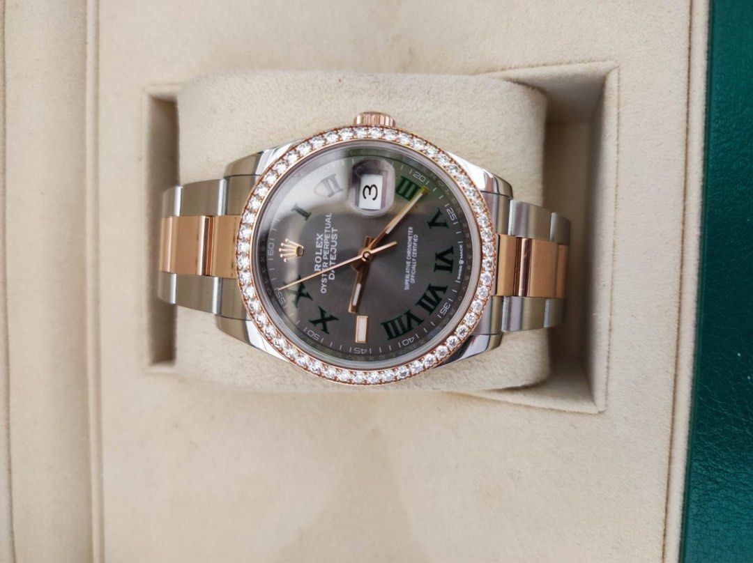 Rolex Datejust Wimbledon (Category: Luxury Watches) located in Manila. Submitted by donijosemiguel (Listing ID 1246997382, Image 3). Description: Rolex Wimbledon Datejust 36 Complete set, 2021 model 9.9/10 condition .