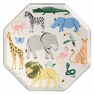 Safari Animal Paper Plates - 7 inches