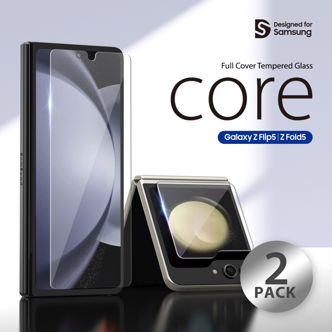 Samsung Galaxy Z Fold 5 4 3 / Flip 4 3 - Araree Subcore Tempered Glass ...