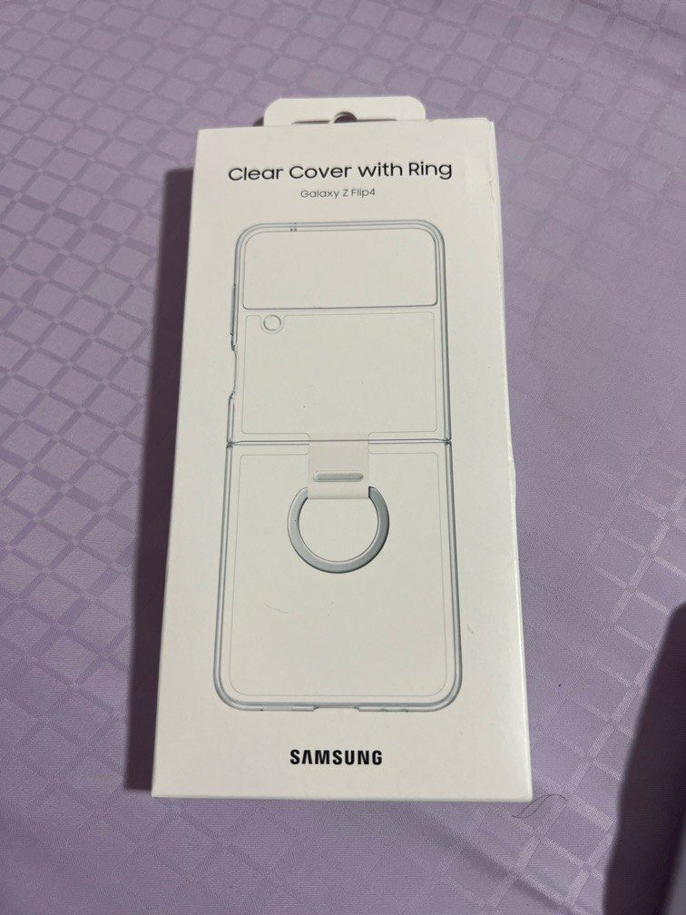Samsung Z Flip 4 Clear Cover with Ring, Mobile Phones & Gadgets, Mobile