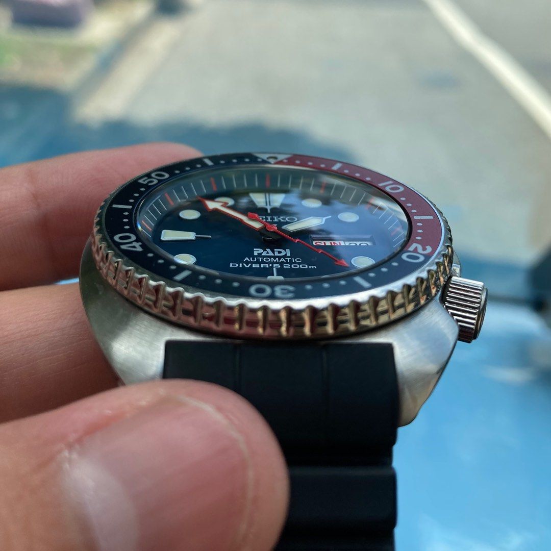 Seiko turtle outlet double dome sapphire