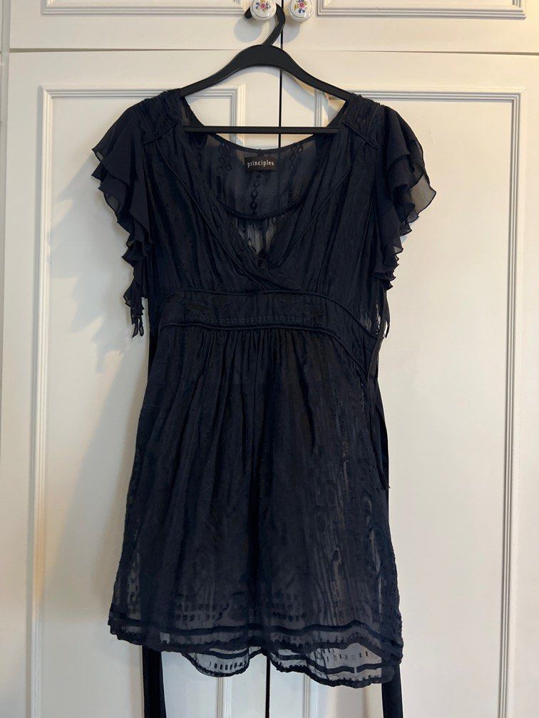 Sheer blue top, Women's Fashion, Tops, Blouses on Carousell
